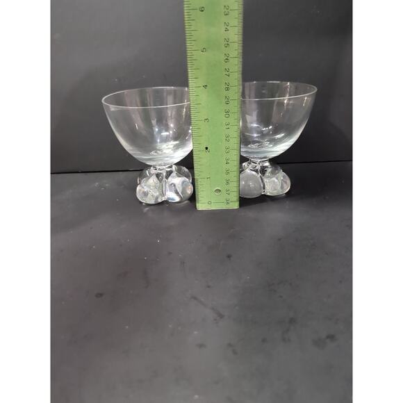 Vintage Tiffin Franciscan Du Jour Champagne Glasses Set 2 Tall Sherbet Glasses - Picture 7 of 9
